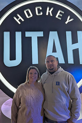 Brent Mills with wife